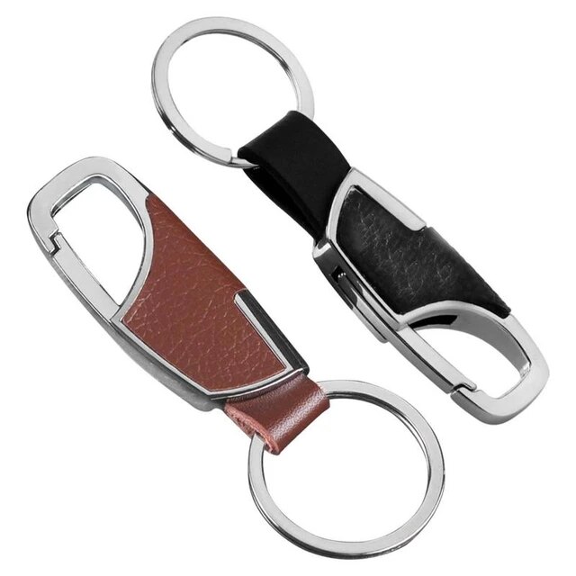 Leatherette Clip On Keychain