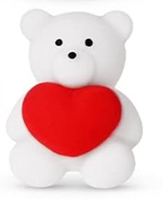 Bear with Heart Squish Figurine