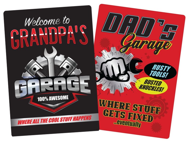 Dad / Grandpa Metal Garage Signs