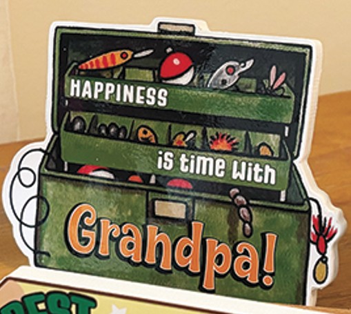 Grandpa Fishing Tackle Box Plaque
