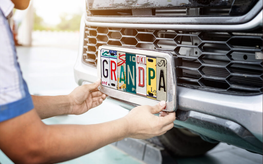 Grandpa Metal License Plate