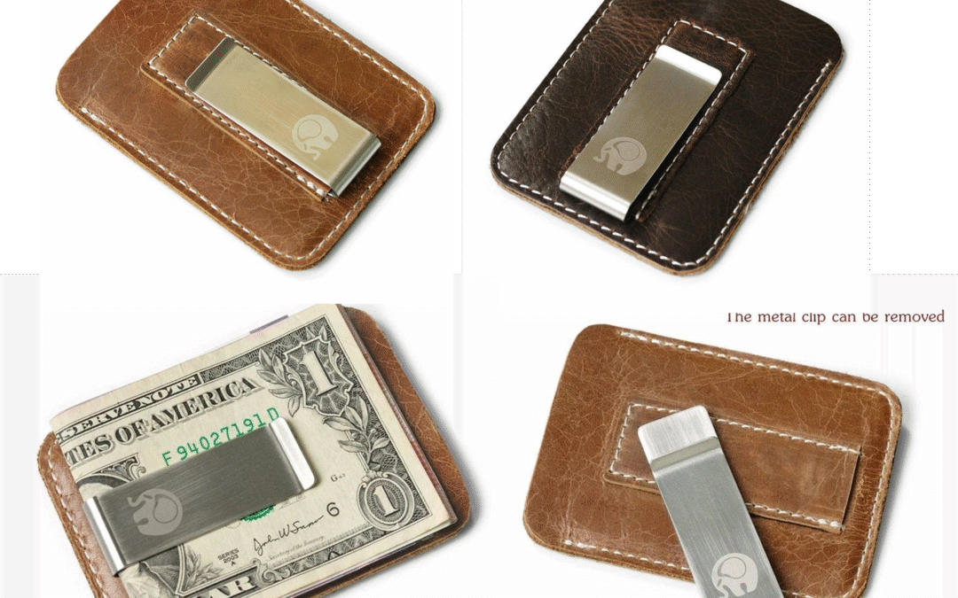 Leather Wallet Money Clip