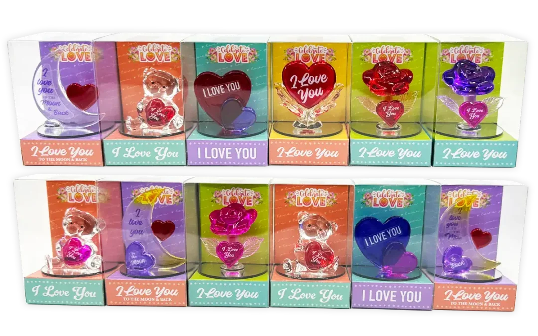 Glass Love Figurines