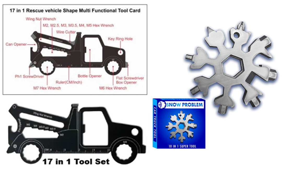 Truck or Snowflake Shaped Multi-Tool