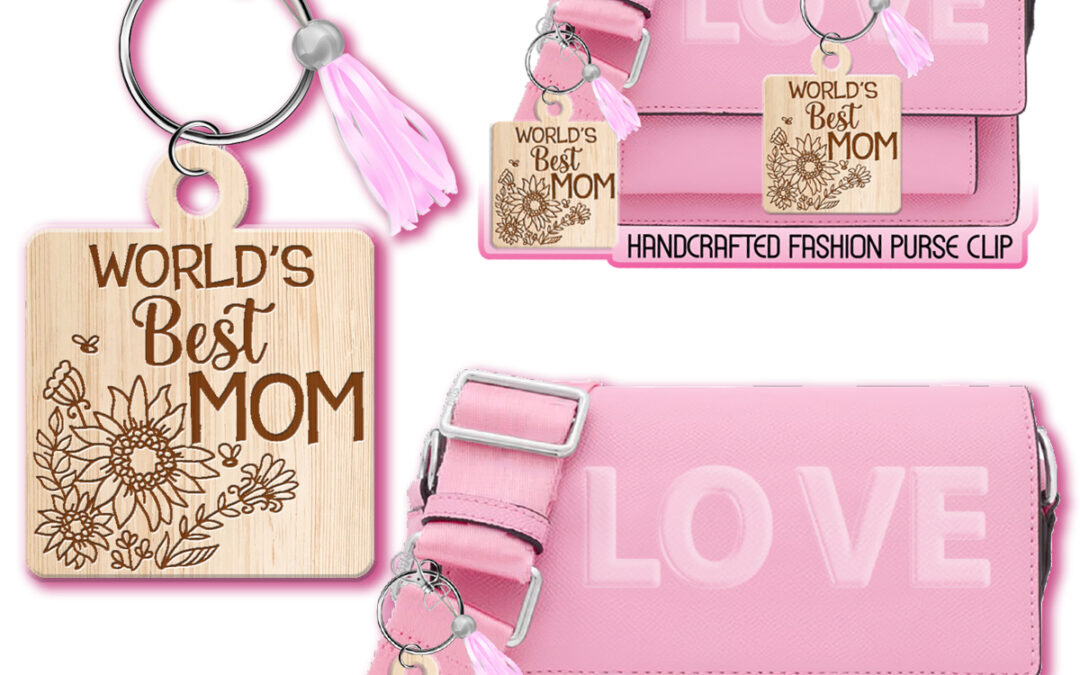 Mom Wooden Purse Clip Décor
